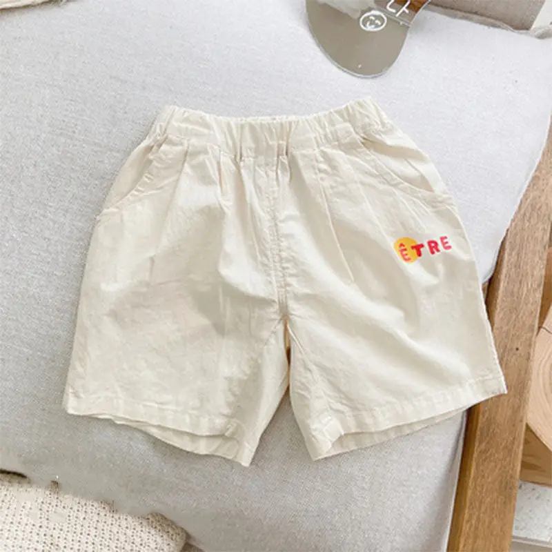 Baby Summer Shorts Classic All-Matching Cotton Thin Pocket Print Toddler Boys Fifth Pants Simple Solid Kids Boys Shorts - Image 3