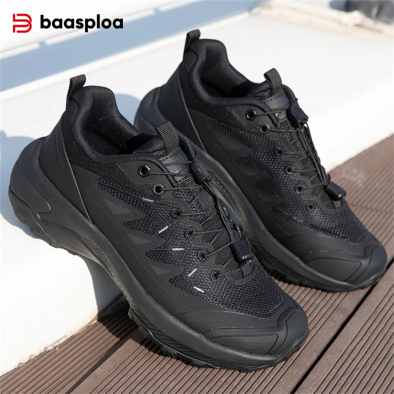 Baasploa Women Hiking Shoes Outdoor Climbing Breathable Anti-slip Sneakers Female Lightweight Mesh Elastic Buckle Walking Shoes - Image 3