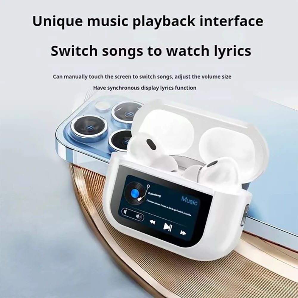 Wireless Bluetooth Sports Headset ANC Active Noise Cancelling Smart Headset LED Screen With Microphone Earbuds For Android/IOS - Image 2