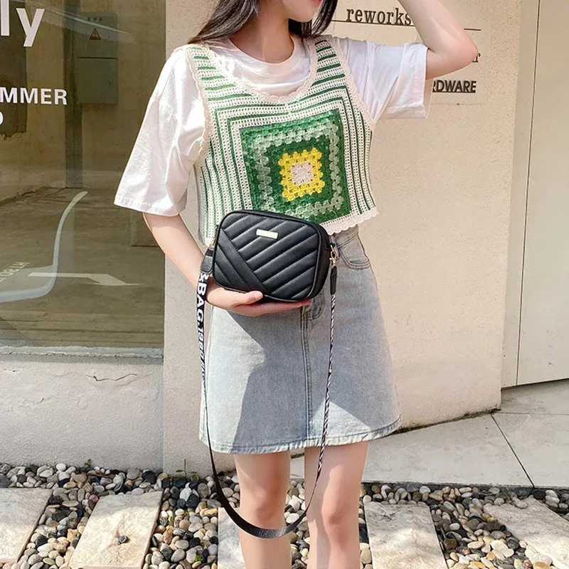 Fashion Women's Small Crossbody Bag PU Leather Messenger Bags Zipper Handbags Luxury Designer Purse Summer Travel Bag for Female - Image 4