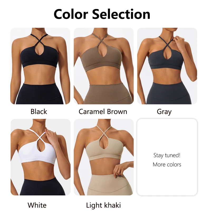 Hearuisav Ultra-soft Fabrics Casual Sports Bra Push up Yoga Clothes Woman Running Fitness Underwear Breathable Gym Top Women - Image 3