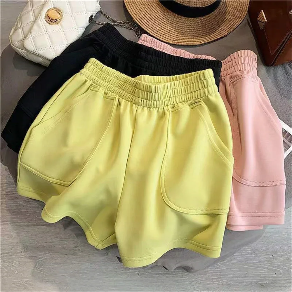 Women's Y2K Summer High Waist Shorts Loose Pocket Sport Bottoms Fashion Casual Bright Color Short Pants Girls Homewear Freeship - Image 3