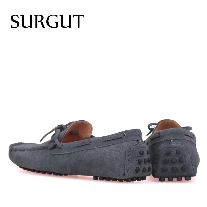 SURGUT Brand New Fashion Summer Spring Men Driving Shoes Loafers Real Leather Boat Shoes Breathable Male Casual Flats Loafers - Image 2
