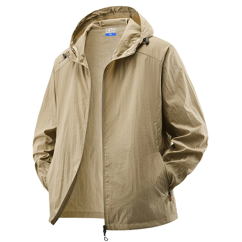Summer Waterproof Hiking Jackets Men Fishing Cycling Hooded Gym Sports Running Coat Outdoor Sun-Protective Thin Jacket Clothing - Image 3
