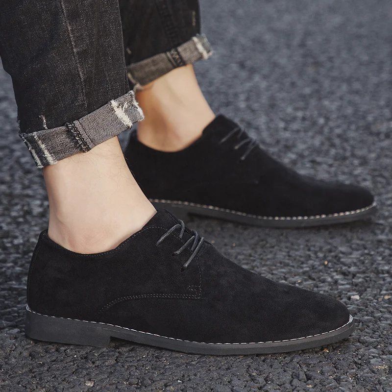 Men's Matte Leather Black/brown Casual Business Office Oxfords Formal Suede Leather Shoes for Men New Arrivals Male Derby Style - Image 4