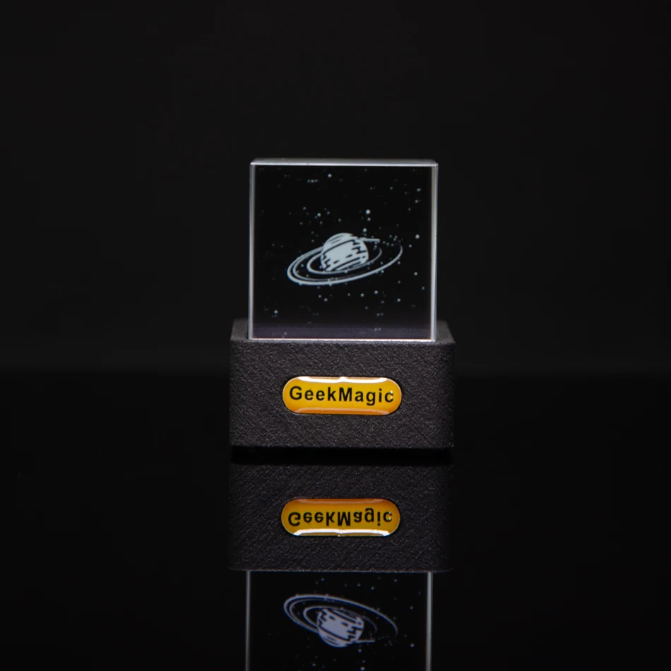 GeekMagic GIFTV Crystal Holographic Desktop Decoration Smart Weather Station Digital Clock with GIF Animations - Image 3