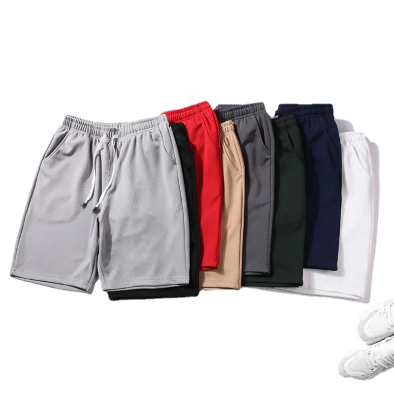 Men's Summer Beach Pants Mesh Sports Joggers Casual Running Shorts Elastic Waist Solid Color Short Pants Sweatpant Dropshipping - Image 2