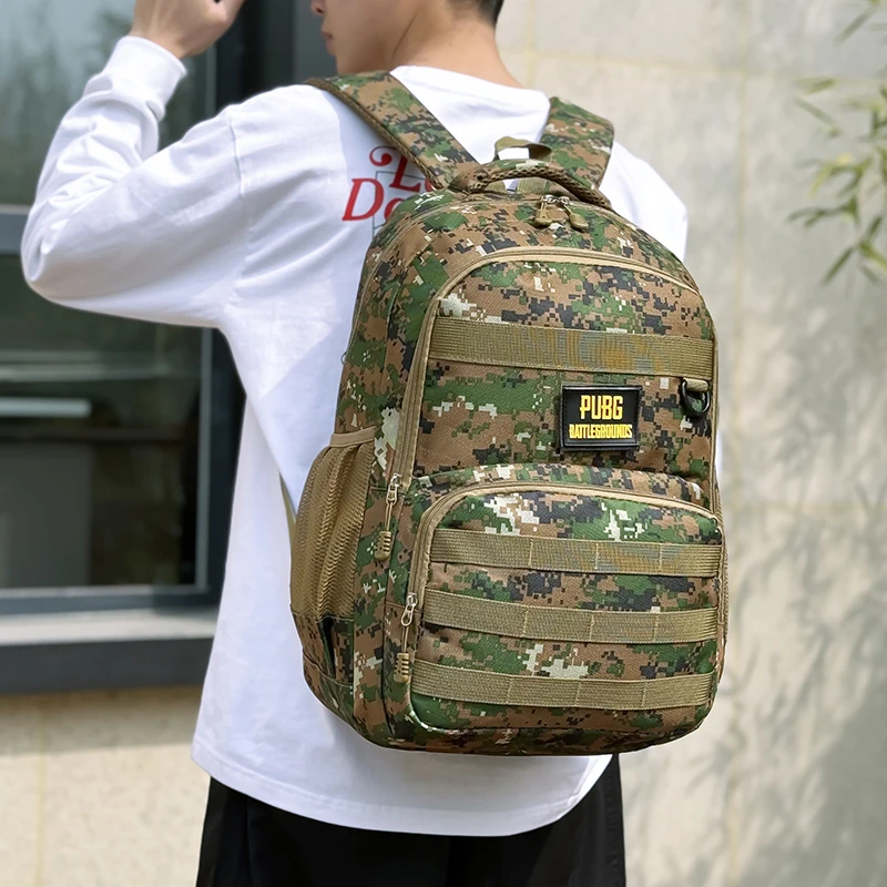 Camouflage Tactical Backpack for Men Large Capacity Outdoor PUBG Style Waterproof Travel School Bag Multifunctional for Daily Us - Image 4