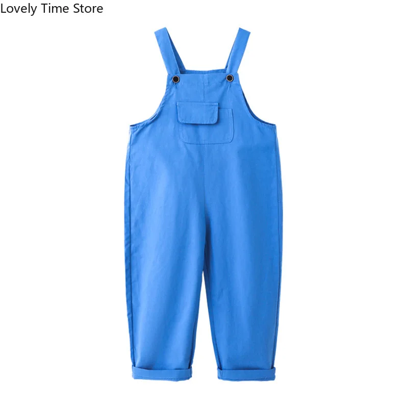 Kids Hip Hop Solid Overalls Girls Dungaree Children Candy Color Jumpsuit Romper Boys Streetwear Colorful Trousers School Uniform - Image 5