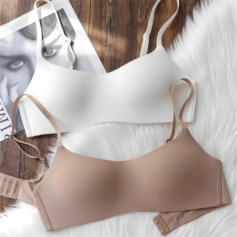 Seamless Bras For Women Small Chest 1/2 Cup Bra Non-Wire Bra Women Support Underwear Sexy Lingerie Female Glossy Intimates - Image 5