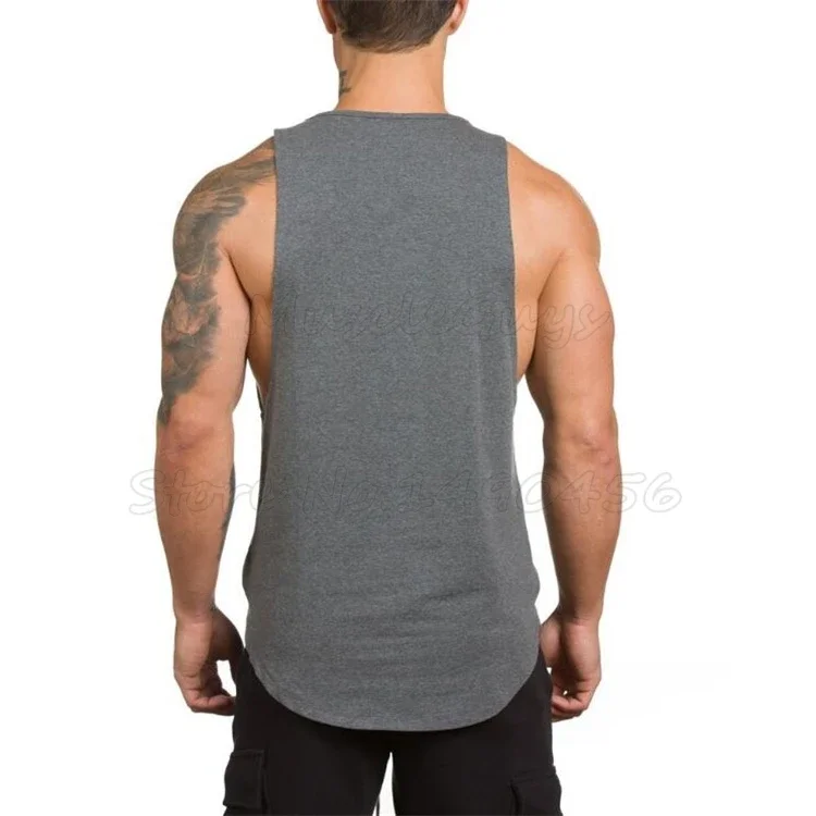 BEAST Fitness Men Tank Tops Bodybuilding Clothes Cotton Workout Vest Gym Stringer Sleeveless Shirt Sportswear Undershirt - Image 3