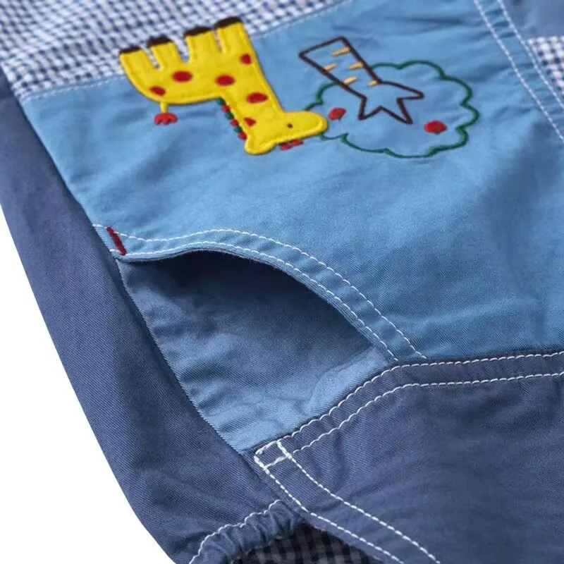 Kids Summer Shorts Overalls Capri Boys Girls Summer Pants Bear Cartoon Rainbow Pant Kids Clothes Boy Baby Jumpsuit 80-120 Boys - Image 5
