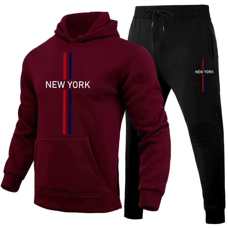 New Mens Tracksuit Printing Casual Hoodies Sweatshirts Sweatpants 2 Pcs Set Sports Jogging Mens Clothing 2025 Popular Streetwear - Image 4