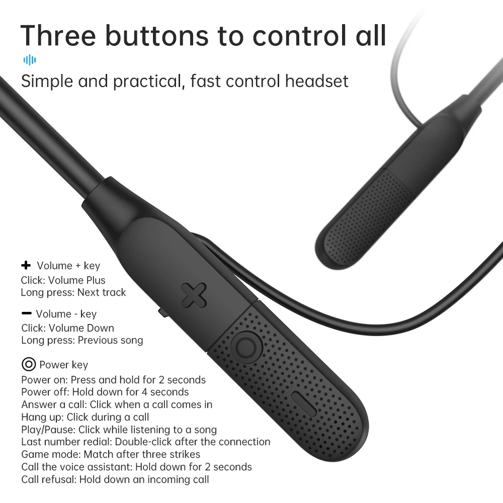 EARDECO Fone De Ouvido Bluetooth Headphone 6.0 Bass Wireless Headphones with Mic Earphone Stereo Sport Neckband Hifi Stereo - Image 6