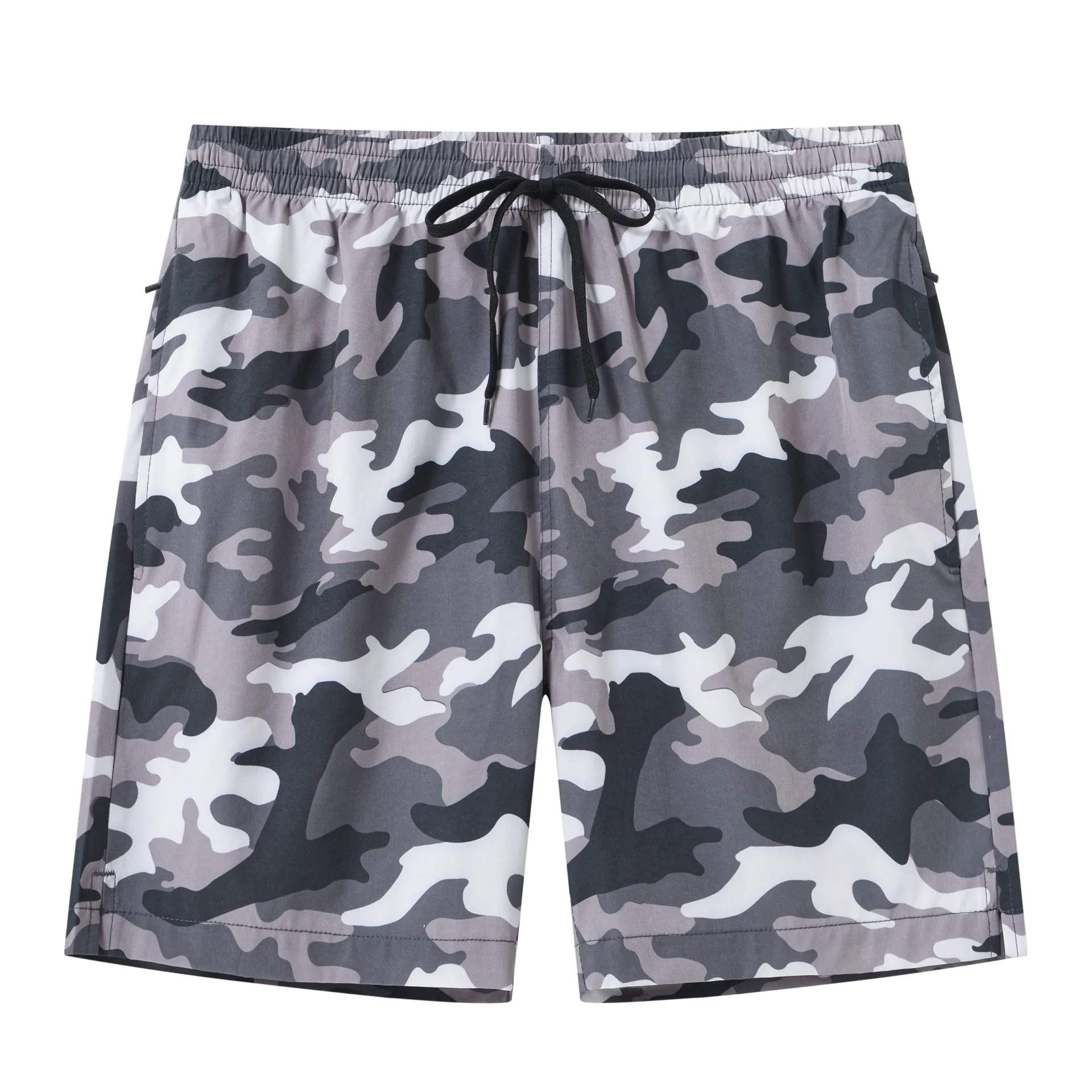 Summer Men's Swim Trunks Quick Dry Beach Surf Shorts, Camouflage Strip Shorts with Zipper Pockets and Mesh Lining - Image 3