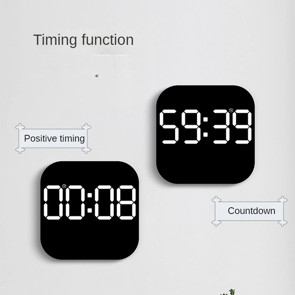 Digital Wall Clocks Temperature Date Week Dispaly Electronic Table Clock 12/24H Wall-mounted LED Alarm Clock Remote Control - Image 4