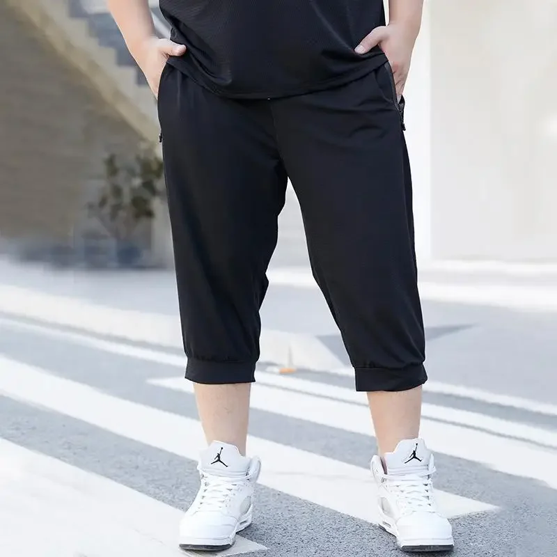 50-150KG Large size three quarters for men loose sports pants casual 3/4 shorts - Image 3
