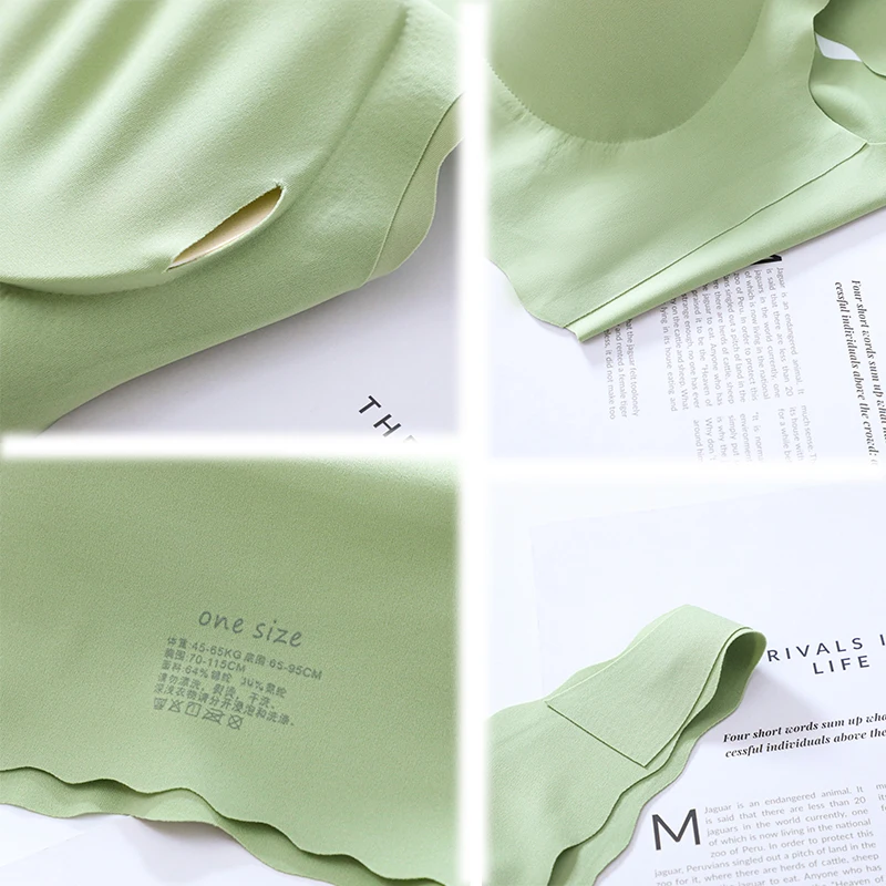 Small Wave Edge Sports Leisure Comfortable Women Underwear Seamless No Steel Ring Gathered Latex Woman Bra - Image 6