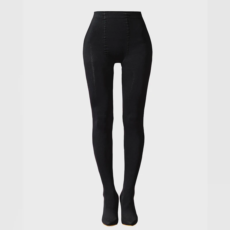 Aneikeh Sexy Stretch Fabric Over The Knee Boots Women Fashion Pantyhos street Thigh High Shoes Party Nightclub Stripper Heels - Image 3