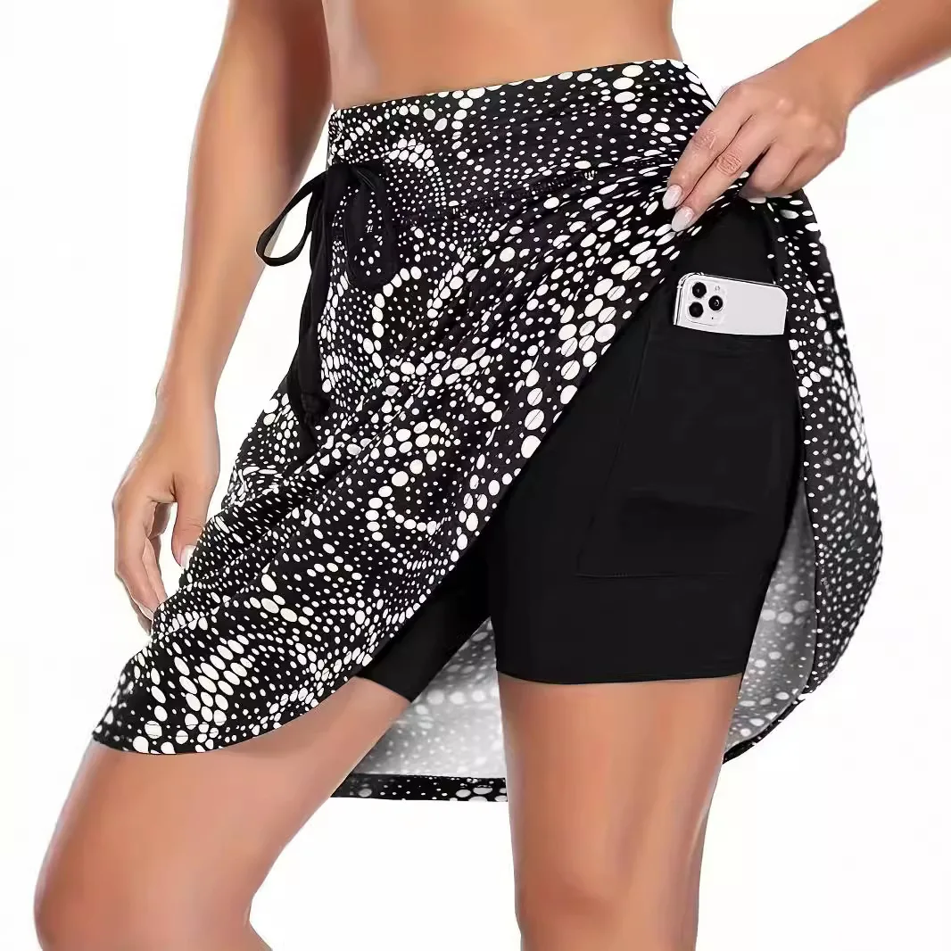 Girls' Summer Skirts Fake Two Girls' Underpants Skirts Running Outdoors Sport Skirt Pockets Fitness Casual Shorts 2025 - Image 3