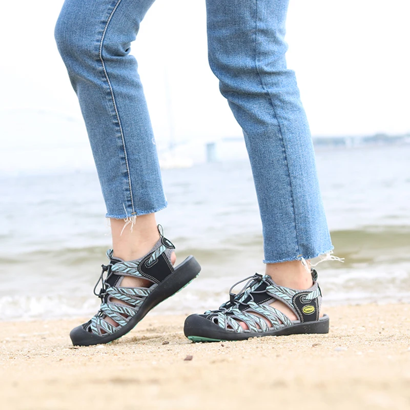 GRITION Women Sandals Beach Summer Breathable Toecap Sport Outdoor Shoes Lightweight Rubber Female Casual Comfort Hiking 2021 - Image 5