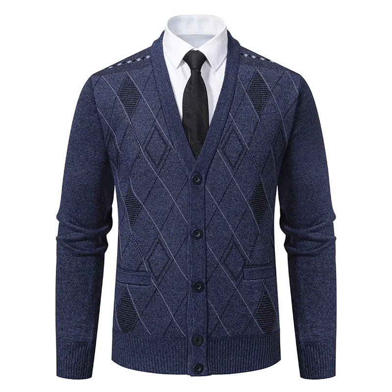 Men Cardigans Knitted Sweaters 2024 Autumn Winter Warm Top Thick Vintage Casual Fashion Button Up Cardigans Jackets Men Clothing - Image 6