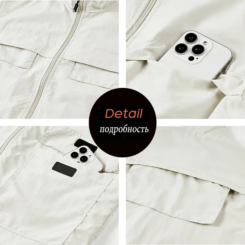 Summer Men Outdoor Cargo Breathable Sleeveless Vests Mens Fish Sport Multi Pocket Vests Coat Man Loose Casual Cardigan Waistcoat - Image 6