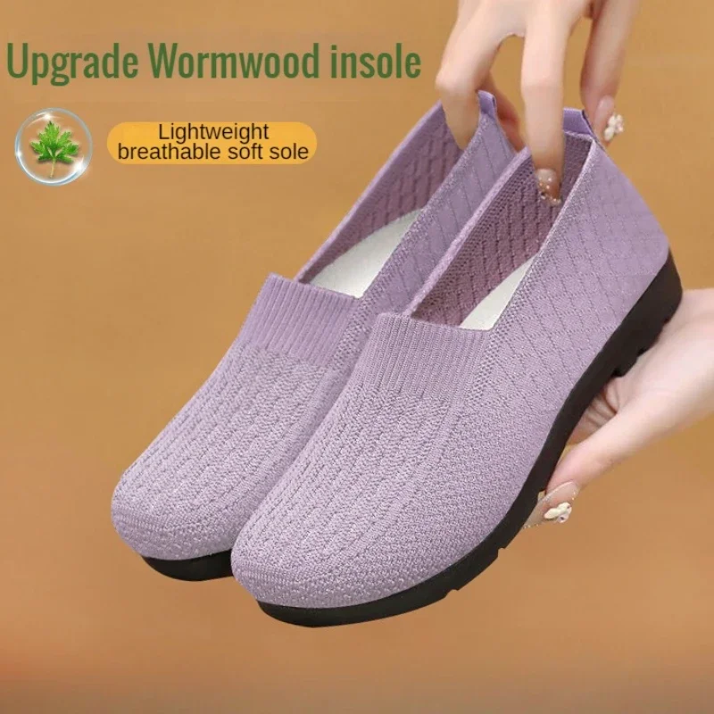 New mesh socks, women's breathable and lightweight flat shoes, women's Loafers, breathable sports shoes women's Zapatillas Mujer - Image 2