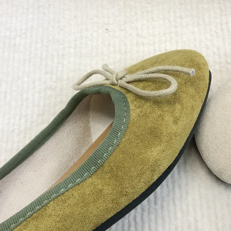Soft Leather Ballet Flats Shoes Women Bow Tie Casual Streetwear Slip on Basic Loafers Spring Autumn Office Ladies Shoes New 2025 - Image 6