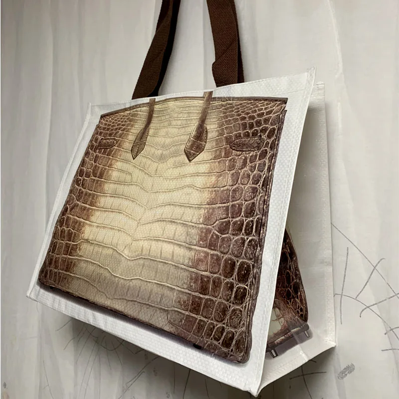 Ins Blogger's Handbag Remake Fashion Same Fitness Lady Shoulder Bag Printed Women Shopping Street Bags Large Capacity Wholesale - Image 5