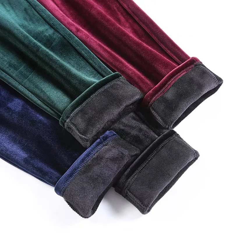 Winter Thicken Velvet Pencil Pants Women's High Waist Plush Fleece Lined Big Size 5xl Ankle-length Pantalons New Slim Leggings - Image 5