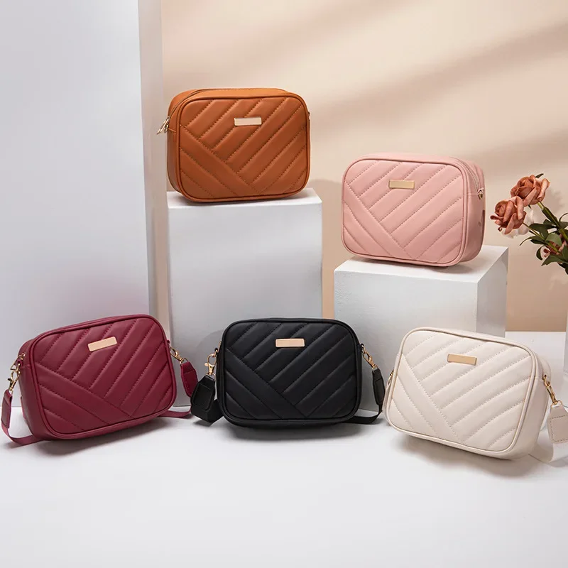 Fashion Women's Small Crossbody Bag PU Leather Messenger Bags Zipper Handbags Luxury Designer Purse Summer Travel Bag for Female - Image 2