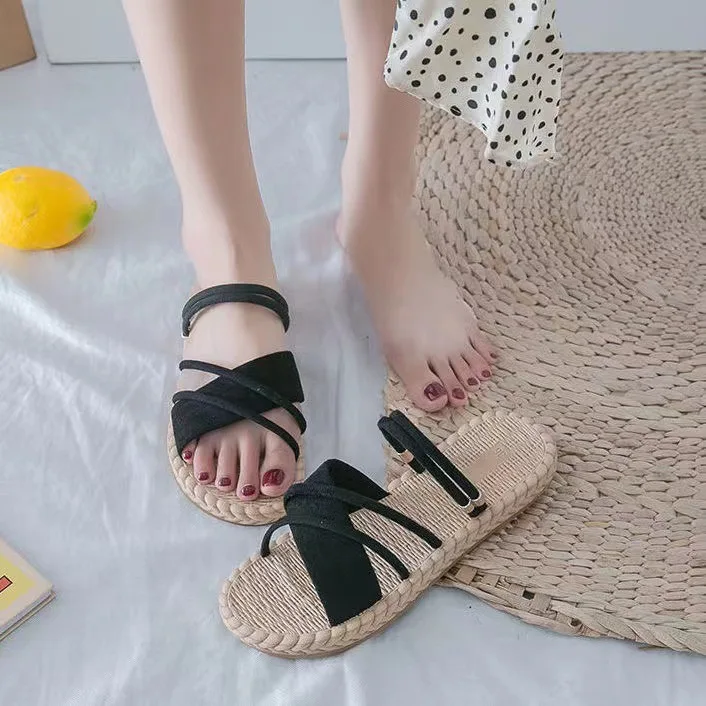 Summer Shoes Woman Sandals Flat Sandalias Mujer Thin Strips Gladiator Beach Sandals Ladies Flip Flops Slides 2023 - Image 4