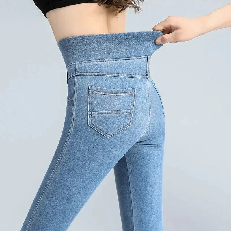 Super High Waist Stretch Pencil Jeans Women Big Size 26-38 Casual Skinny Vaqueros Wash Slim Denim Pants Spring Cowboy Spodnie - Image 2