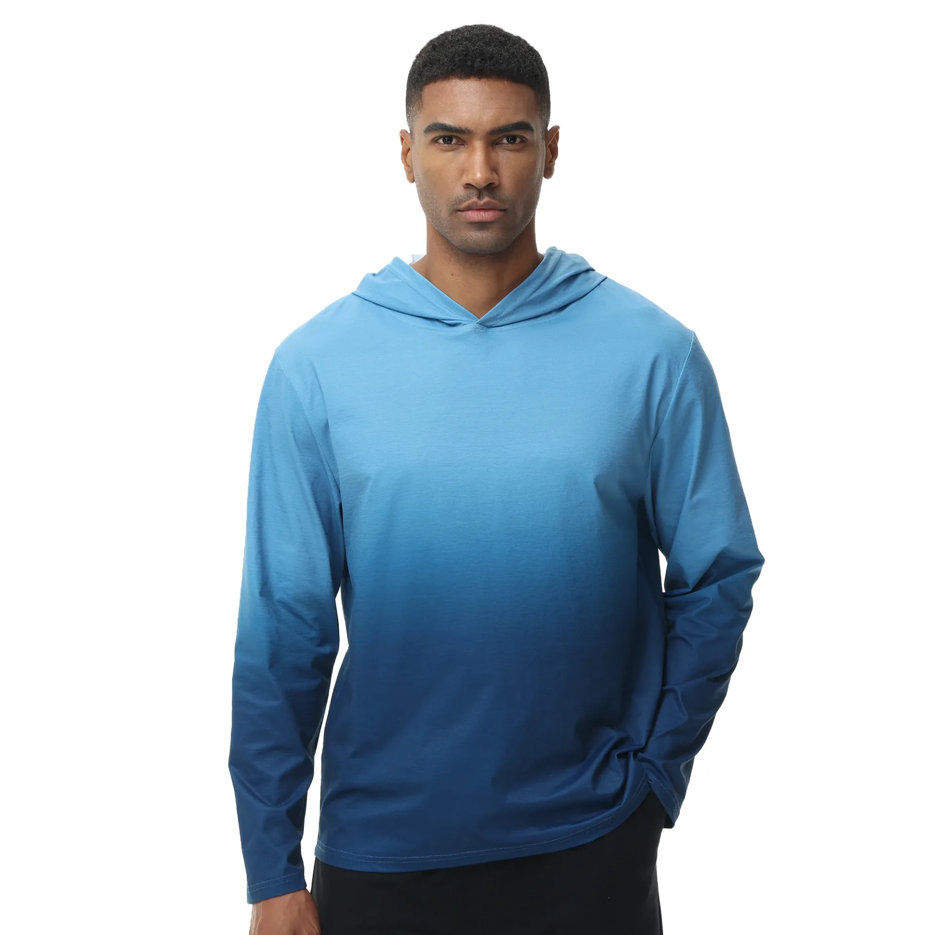 Men's Summer Hoodie Long Sleeve UPF 50+ Rash Guard Hoodie Tracksuit Running Jogger Shirt Athletic Hoodie Fishing Hiking Shirts - Image 3
