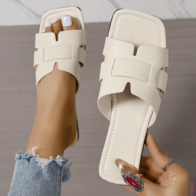 Summer Women Slippers Fashion Beach Flats Shoes 2024 New Casual Sandals Dress Walking Flip Flops Open Toe Slides Mujer Zapatos - Image 6