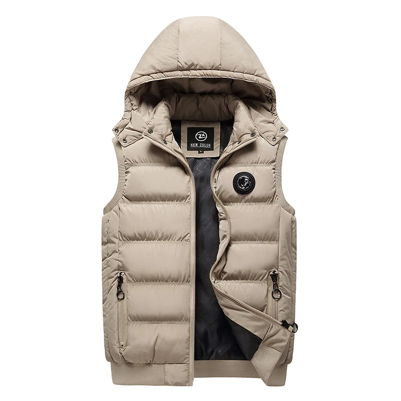 5XL Men's Vest Jacket Winter Waterproof Warm Sleeveless Men Jacket Fashion Hooded Casual Vest Men Autumn Thicken Waistcoat - Image 5