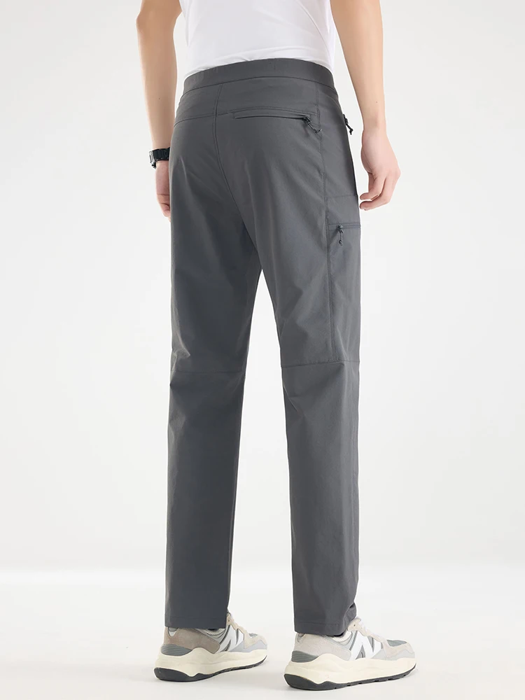 Men's Quick Dry Casual Pants with 4 Zip Pockets Outdoor Stretched Nylon Lightweight Golf Pants Slim Fit Walking Cargo Trousers - Image 2