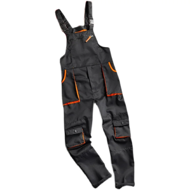 Bib Overall Casual Worker Clothing Plus Size Sleeveless Bib Pants Protective Coverall Strap Jumpsuits Fly Pockets Uniforms S-4XL - Image 6