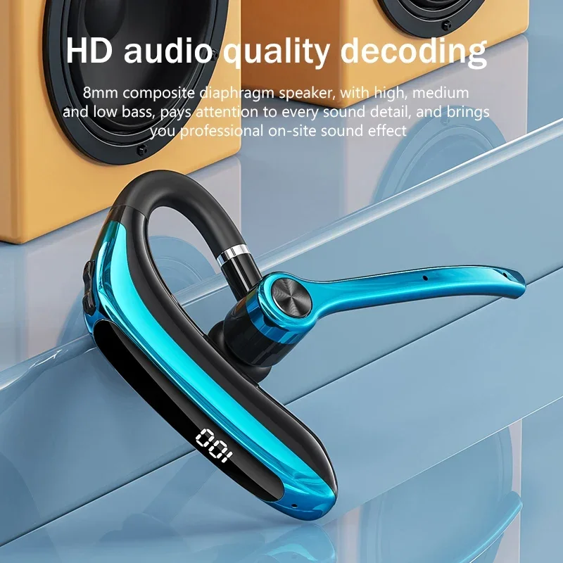 EARDECO Portable Wireless Bluetooth Headset Ear Hook Noise Reduction Single Ear Sports Running Business Wireless Game Headset - Image 6
