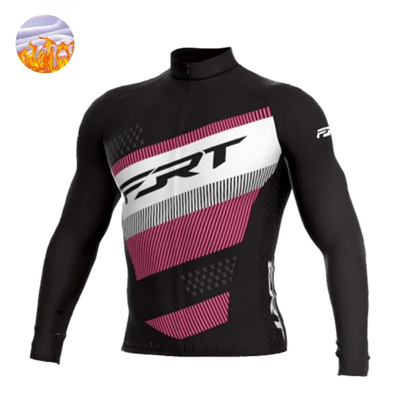 Winter Jacket Thermal Fleece Men Team Cycling Jacket Long Sleeve Jersey Suit Mtb Road Bike Clothes Ciclismo Hombres - Image 3