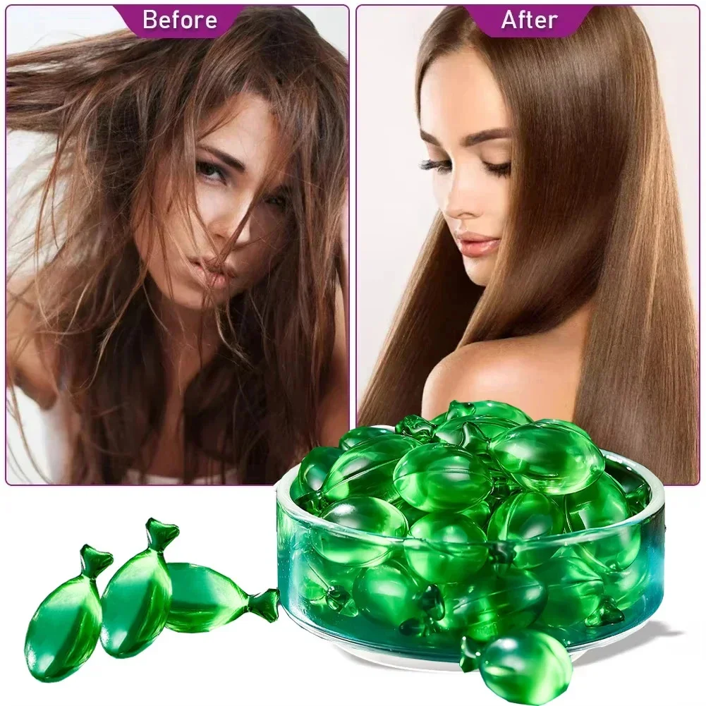 Hair Capsules Repairing Maltreated Frizzy Hair Silky Moisturizing Hair Oil Smoothing Nourishing Hair Care Essence Products 800mg - Image 3