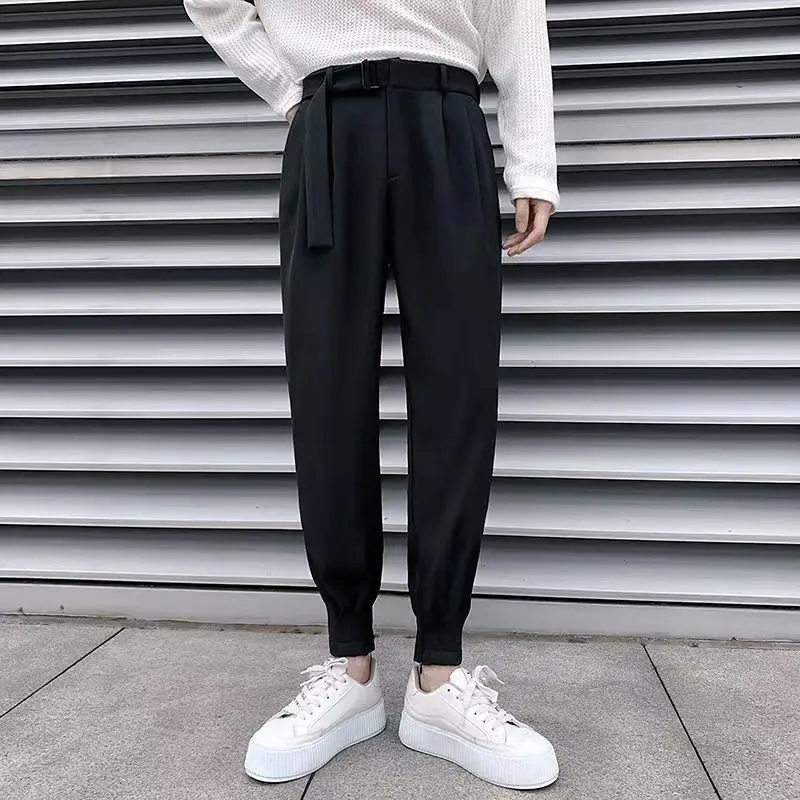 28-38 Size Fashion Men Casual Suit Pants Korean Slim Classic Harem Pants Wild Vintage Loose Solid High Quality Blazer Trousers - Image 3