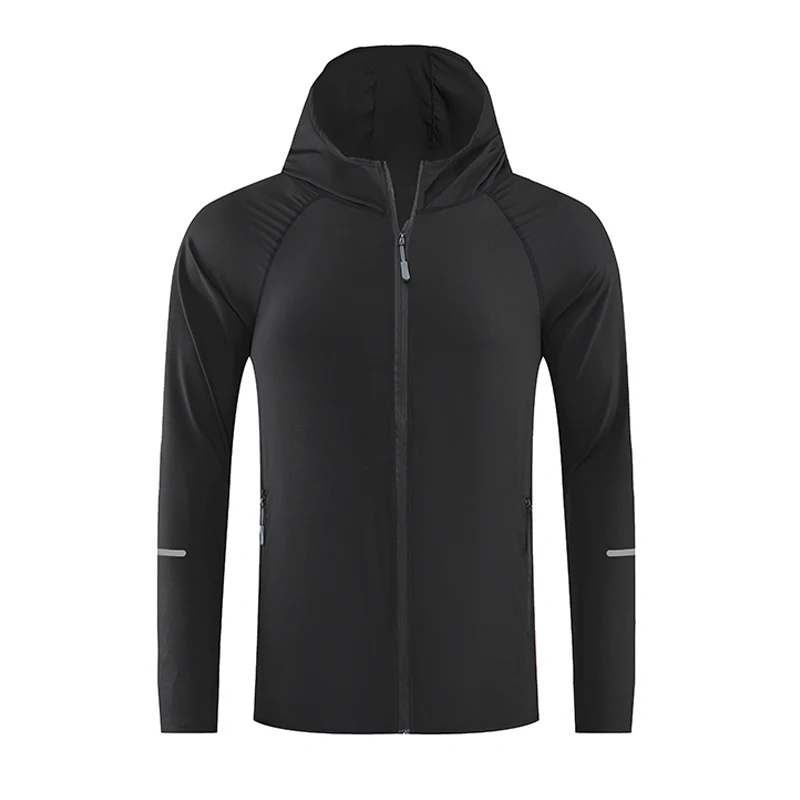 Running Jacket Reflective Summer Quick Dry Gym Coat Hooded Jogging Sun Protection Fishing Outdoor Hiking Breathable Thin Jackets - Image 2