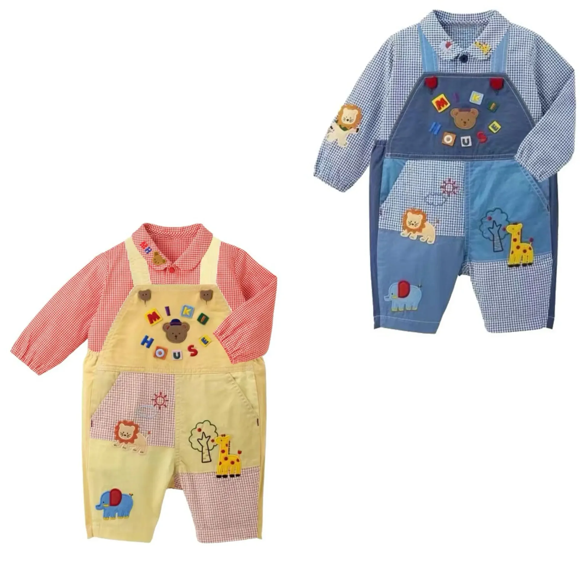 Kids Summer Shorts Overalls Capri Boys Girls Summer Pants Bear Cartoon Rainbow Pant Kids Clothes Boy Baby Jumpsuit 80-120 Boys - Image 2