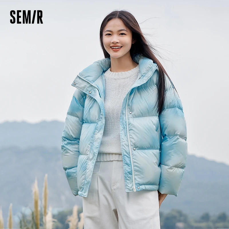 Semir Down Jacket Women Halo-Dyed All-Over Hooded Bread Coat Trendy Winter Sweet Cool Oversize Jacket - Image 2