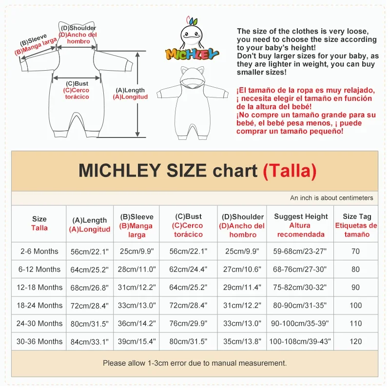 MICHLEY Winter Baby Rompers Hooded Flannel Cosplay Toddler Infant Clothes Overall Bodysuits Jumpsuit Costume For Kids Girl Boy - Image 4