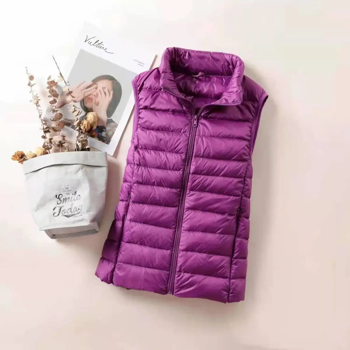 New 2024 Women Women Ultra Light Down Vests Slim Sleeveless Jacket Portable Girl Lightweight Windproof Waistcoat - Image 2