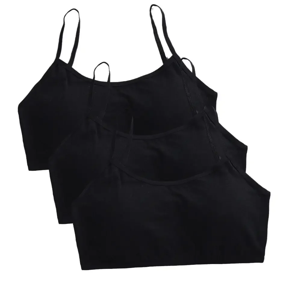 3pcs Girl's Sport Bras Teens Brassiere Kids Underwear Cotton Girls Training Bra Push Up Running Tops 8-14 Year - Image 3