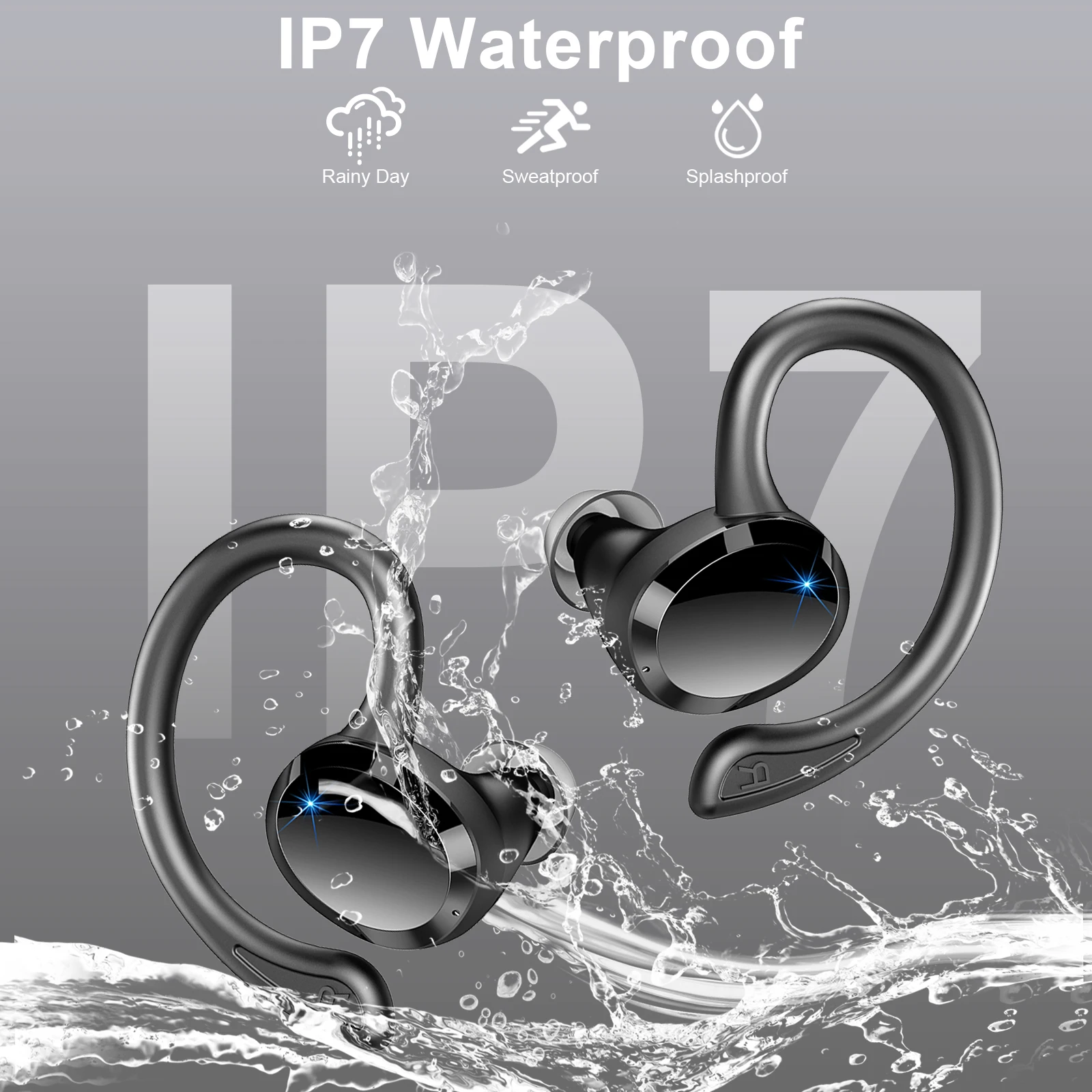 Wireless Earbuds, Bluetooth 5.3 Earbuds Stereo Bass, in-Ear Noise Cancelling Mic, Earphones IP7 Waterproof Sports, 40H Playback. - Image 6